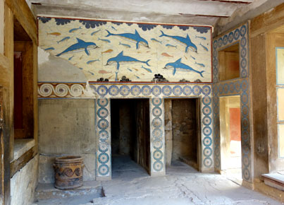 knossos la salle des dauphins